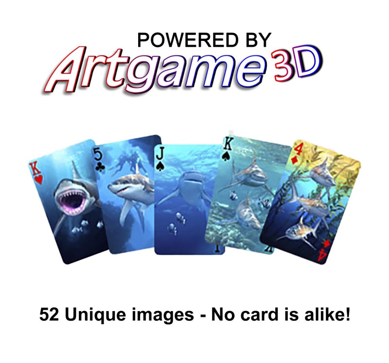 Artgame 3D Lenticular Shark Playing Card Deck - Image 4